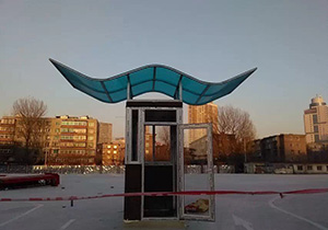 鞍山中天停車場崗亭電地熱